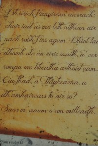 Appin Murder, showcase displaying the final prayer of James of the Glen