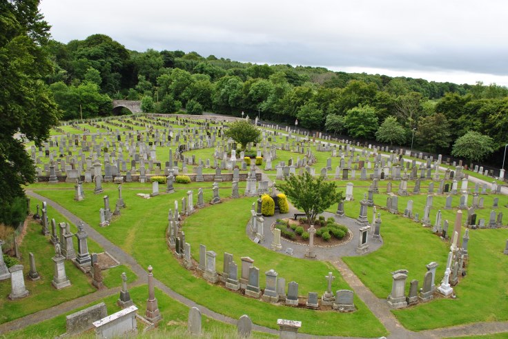 Inverurie cemetery seen from the Bass