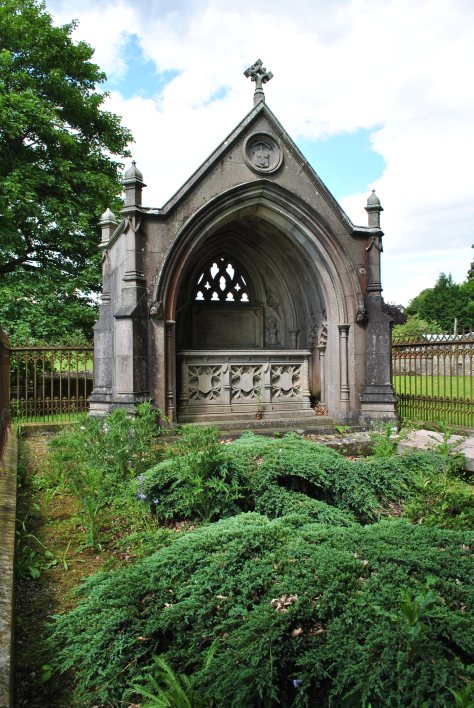 Most people will travel to Dunfallandy to see the Pictish stone. But a far more bloody tale tells the burial enclosure right next to it. It is not marked or signposted for it is the private burial enclosure of the Fergussons of Dunfallandy.