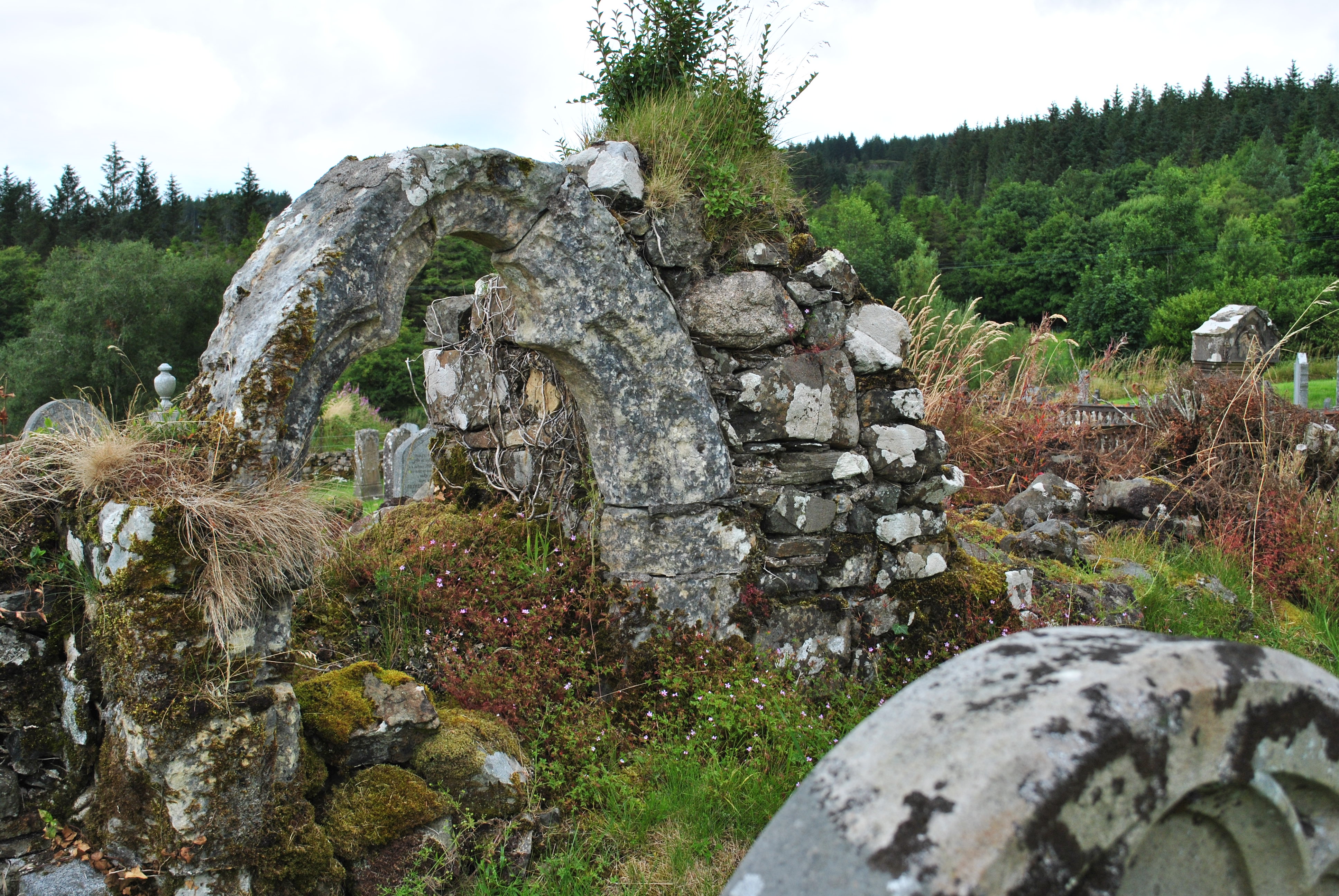 ruin medieval church, Cill Choluimchille, Lochaline, Morvern, Scotland