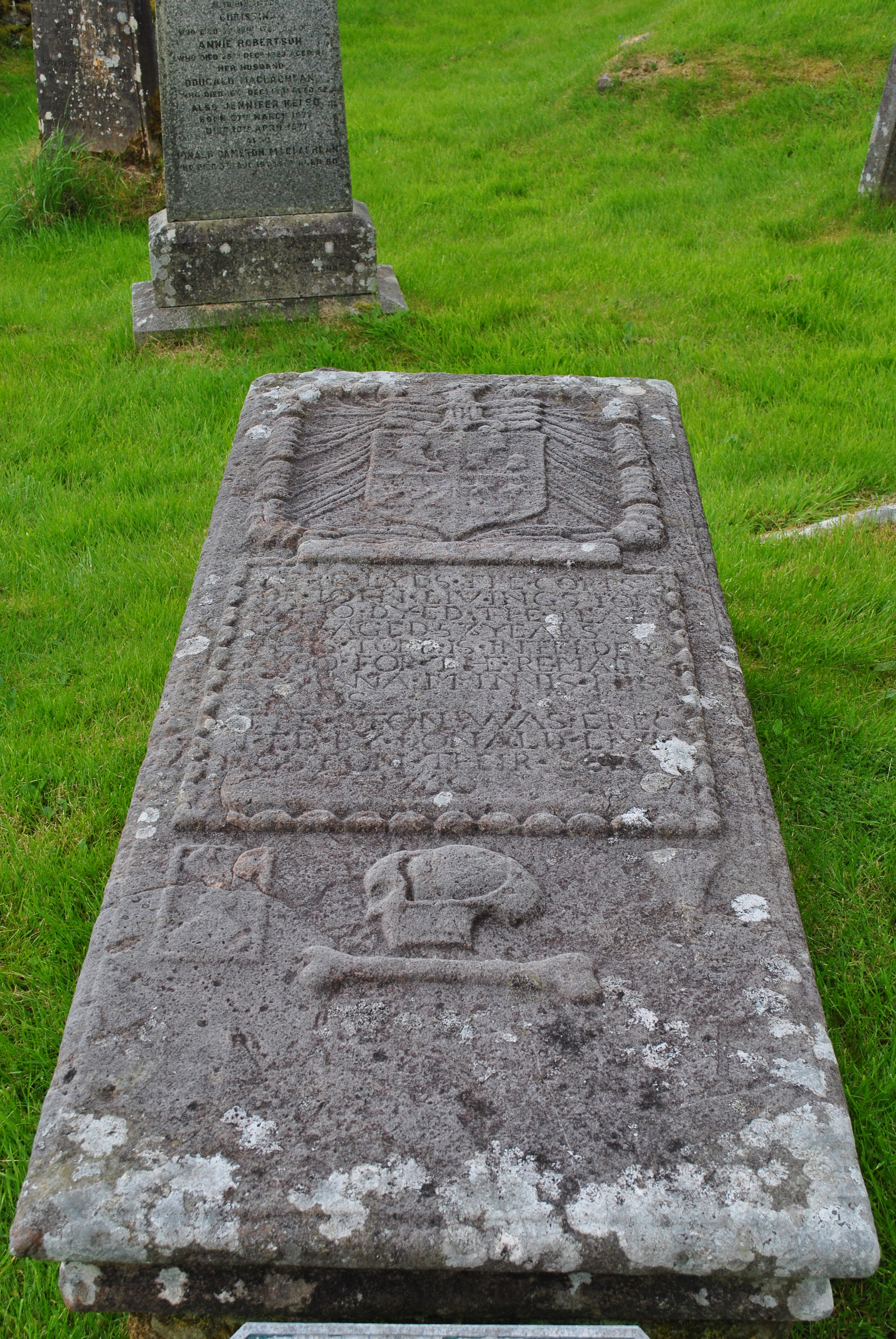 grave of Donald Livingstone who saved the Stewart of Appin banner at Culloden