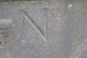 numbered gravestone