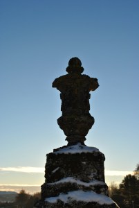Daviot church graveyards of scotland winter sun