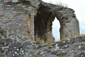 Kinloss Abbey and graveyard Moray Scotland