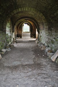 Kinloss Abbey and graveyard Moray Scotland