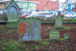 Saint Clements burial ground supermarket Graveyards of Scotland