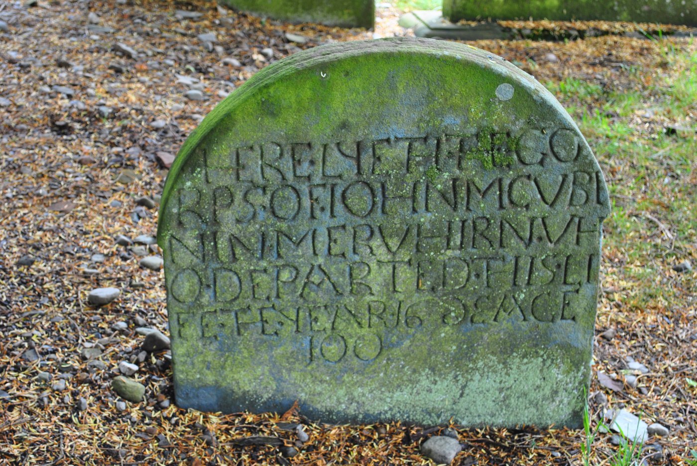 first stone in graveyard