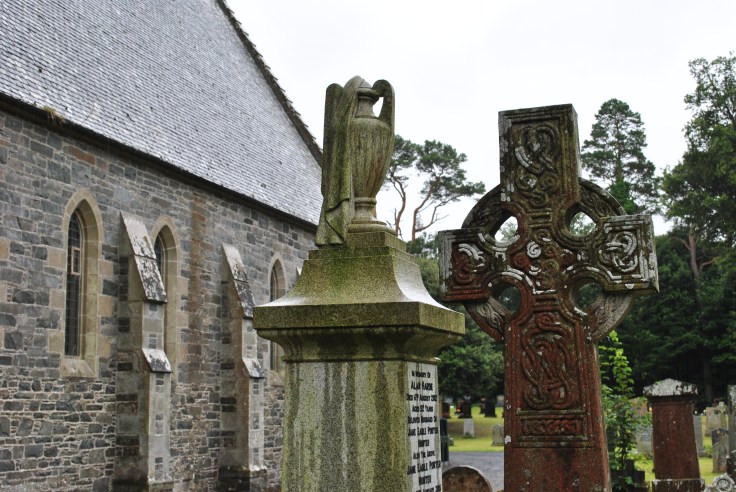 celtic cross and urn