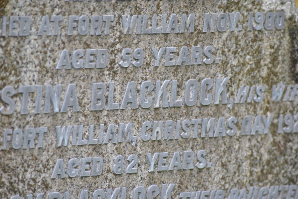 Christina Cochran Blacklock's gravestone 
@nme Nellie Merthe Erkenbach Graveyards of Scotland